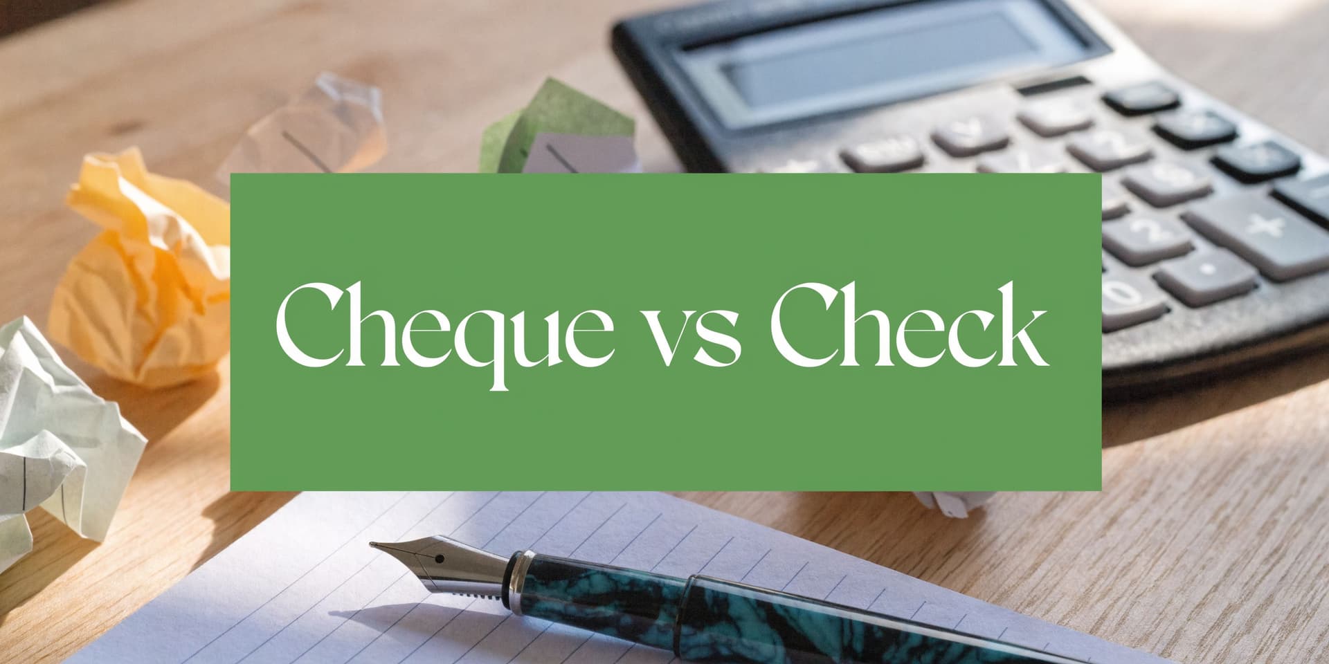 Cheque vs Check: A Writer's Guide to Correct Usage